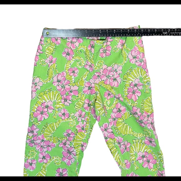 🎉 Lily Pulitzer Resort Fit Seahorse Vintage Carpi Pants Sz 4 - Picture 10 of 13